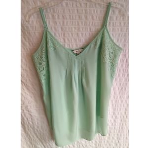 Aritzia Talula Mint Green Camisole with Lace - Med